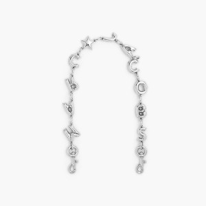 Marc Jacobs Bubble Chain Shoulder Strap Väskrem Dam Silver | FMP-987631