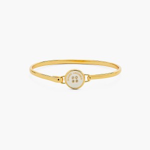 Marc Jacobs Button Hinge Armband Dam Guld Grädde | KAJ-107865