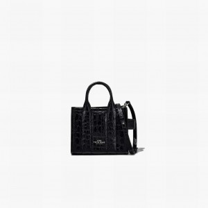 Marc Jacobs Croc-Embossed Micro Toteväska Dam Svarta | OFC-520397