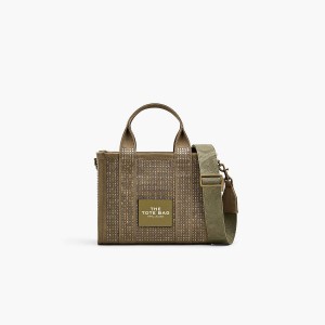 Marc Jacobs Crystal Canvas Small Toteväska Dam Gröna | PTI-837952