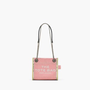 Marc Jacobs Denim Chain Crossbody Toteväska Dam Rosa | IBO-138246