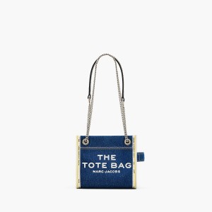 Marc Jacobs Denim Chain Crossbody Toteväska Dam Mörktvätt | LTY-251748