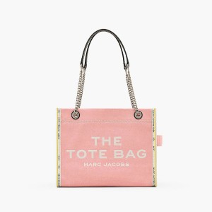 Marc Jacobs Denim Chain Medium Toteväska Dam Rosa | NZK-509386