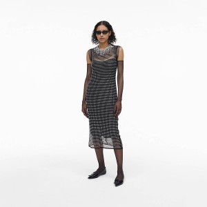 Marc Jacobs Diamond Fishnet Klänning Dam Svarta | YBQ-283491