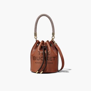 Marc Jacobs Leather Bucket Väska Dam Bruna | GVE-351970