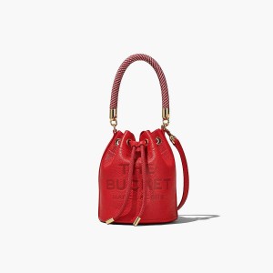 Marc Jacobs Leather Bucket Väska Dam Röda | OSB-415380