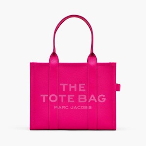 Marc Jacobs Leather Large Toteväska Dam Rosa | DNK-863425