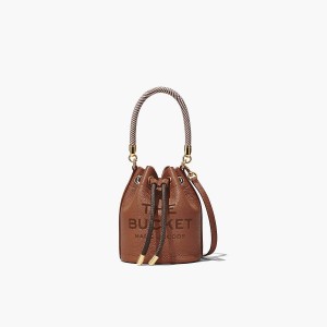 Marc Jacobs Leather Mini Bucket Väska Dam Bruna | QME-938241