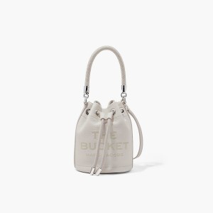 Marc Jacobs Leather Mini Bucket Väska Dam Silver | ORS-428706