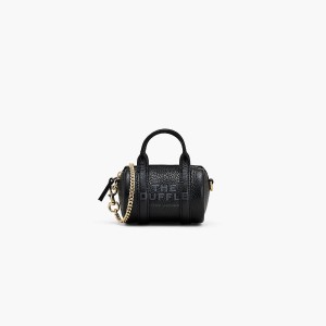 Marc Jacobs Leather Nano Duffle Crossbody Väska Dam Svarta | IMJ-291807