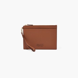 Marc Jacobs Leather Small Wristlet Plånbok Dam Bruna | BVK-092845