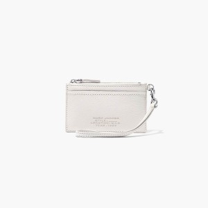 Marc Jacobs Leather Top Zip Wristlet Plånbok Dam Vita | ICF-432679