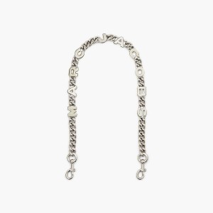 Marc Jacobs Logo Chain Shoulder Strap Väskrem Dam Silver | DRP-042567