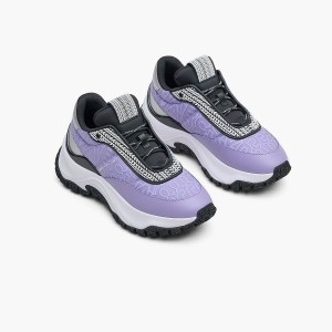 Marc Jacobs Monogram Lazy Runner Sneakers Dam Lila Olika Färger | TSL-438721