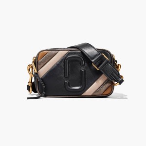 Marc Jacobs Moto Shot Shiny Colorblocked Crossbody Väska Dam Svarta Olika Färger | XJW-730458