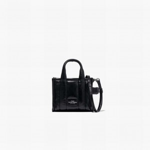 Marc Jacobs Shiny Crinkle Micro Toteväska Dam Svarta | BAM-148920