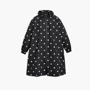 Marc Jacobs Spots Long Windbreaker Jackor Dam Svarta Vita | JAI-908265