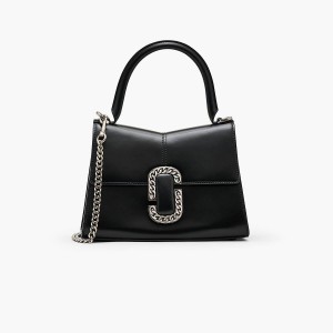 Marc Jacobs St. Marc Top Handle Handväska Dam Svarta Silver | RIJ-249361