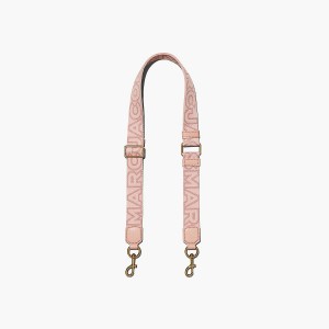 Marc Jacobs Thin Outline Logo Webbing Väskrem Dam Rosa Olika Färger | TBV-270641