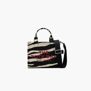 Marc Jacobs Zebra Canvas Small Toteväska Dam Svarta Vita | QCP-471923