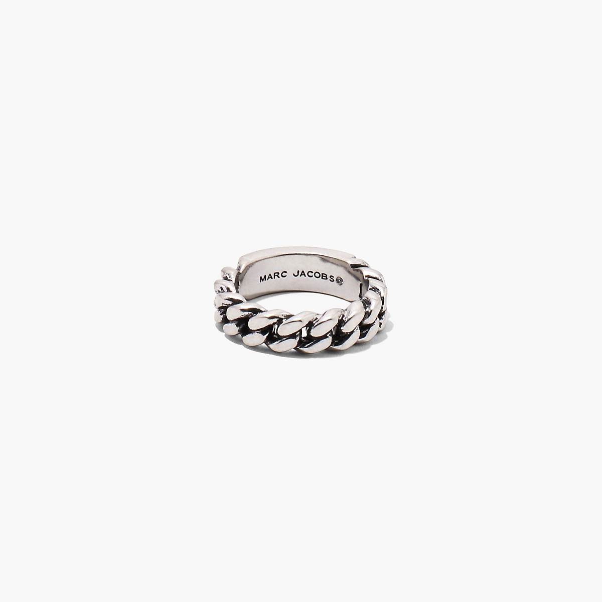 Marc Jacobs Barcode Monogram ID Chain Ringar Dam Silver | VHJ-682193