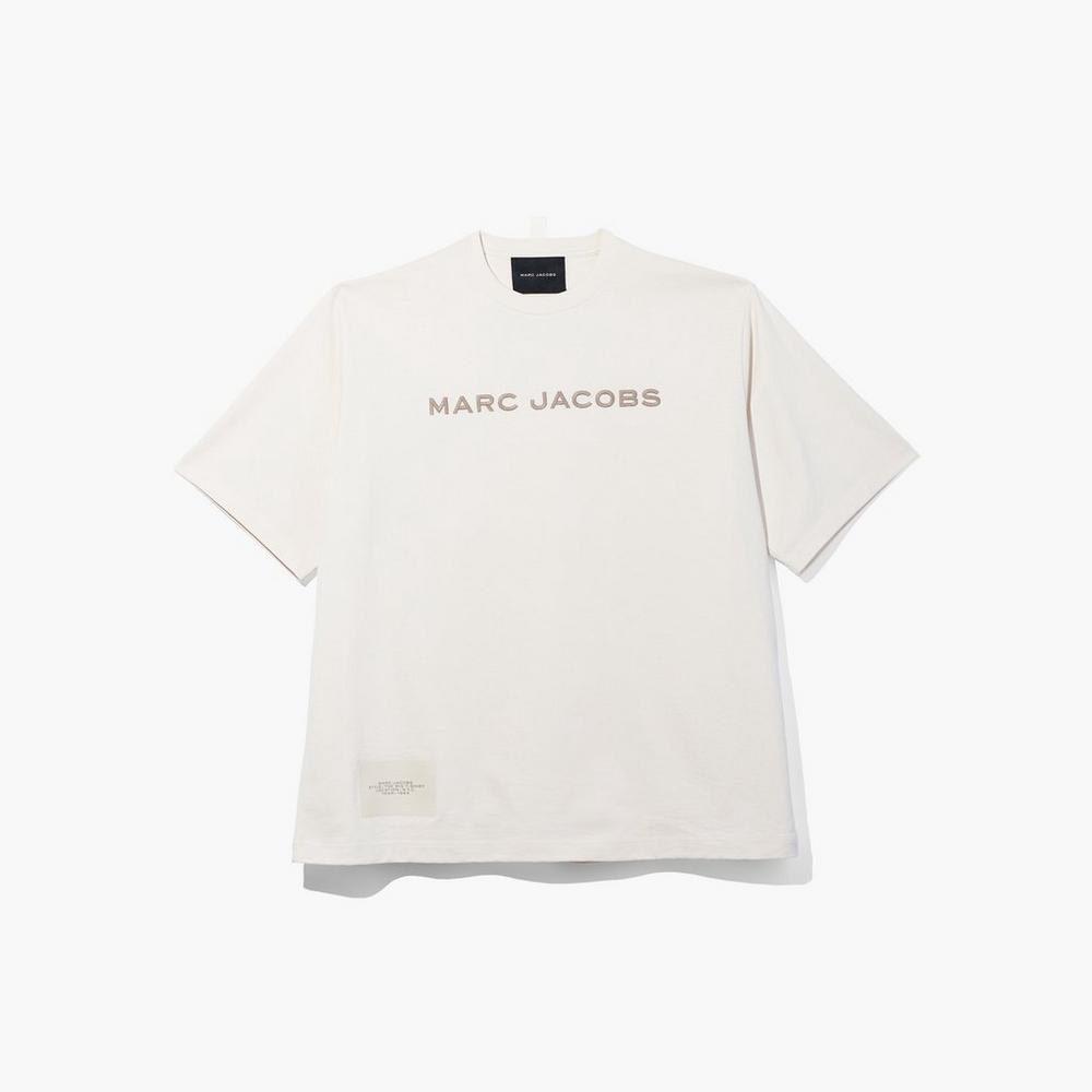 Marc Jacobs Big T-Shirt Dam Chalk | STN-970318