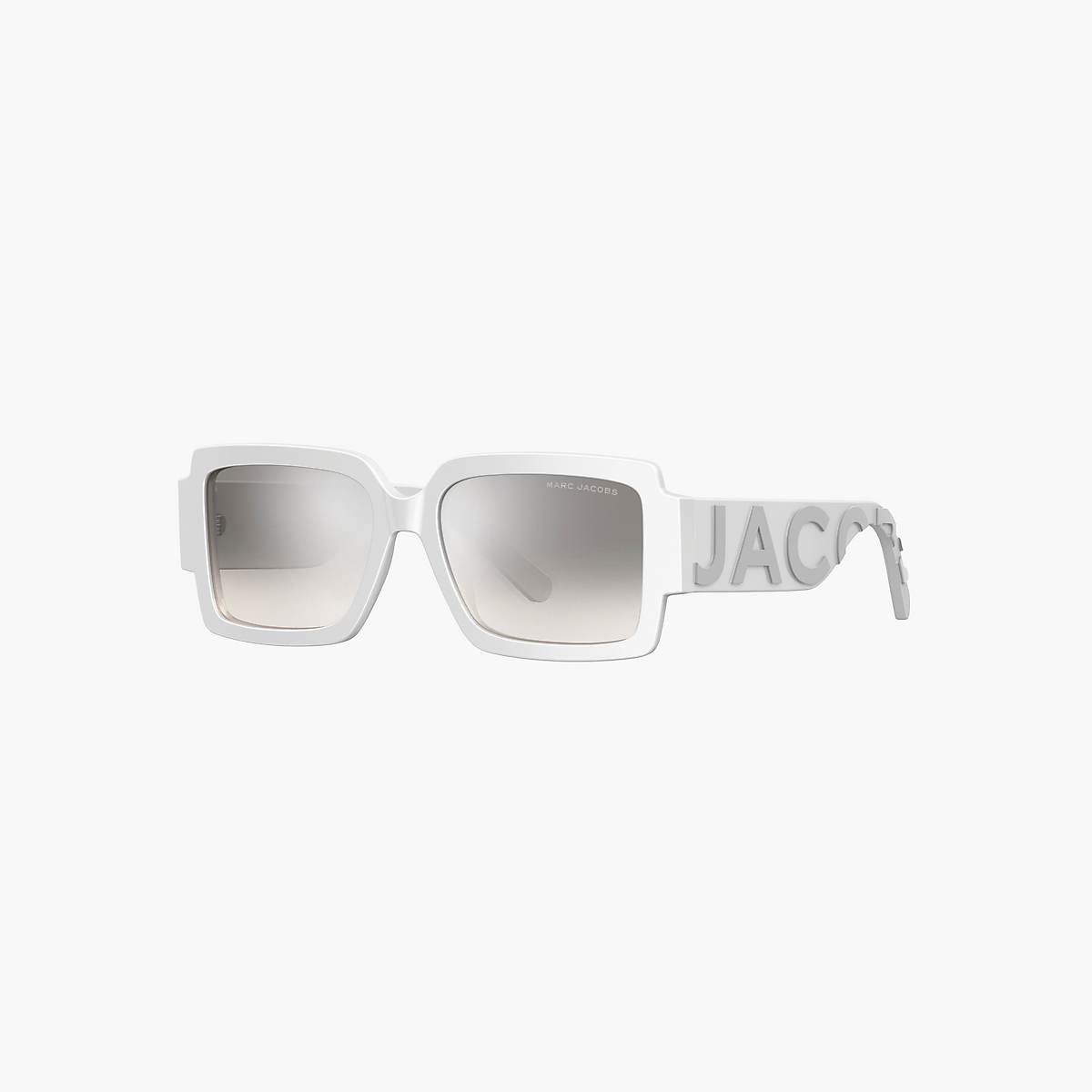 Marc Jacobs Bold Logo Square Mirrored Solglasögon Dam Vita Grå | UID-947628