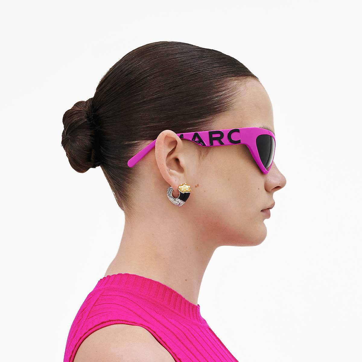 Marc Jacobs Bold Logo Wrapped Solglasögon Dam Rosa | WUC-738146