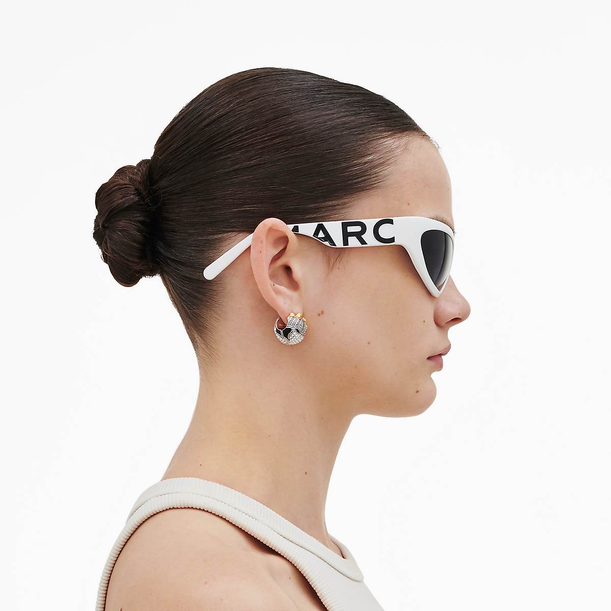 Marc Jacobs Bold Logo Wrapped Solglasögon Dam Vita | YSC-576408