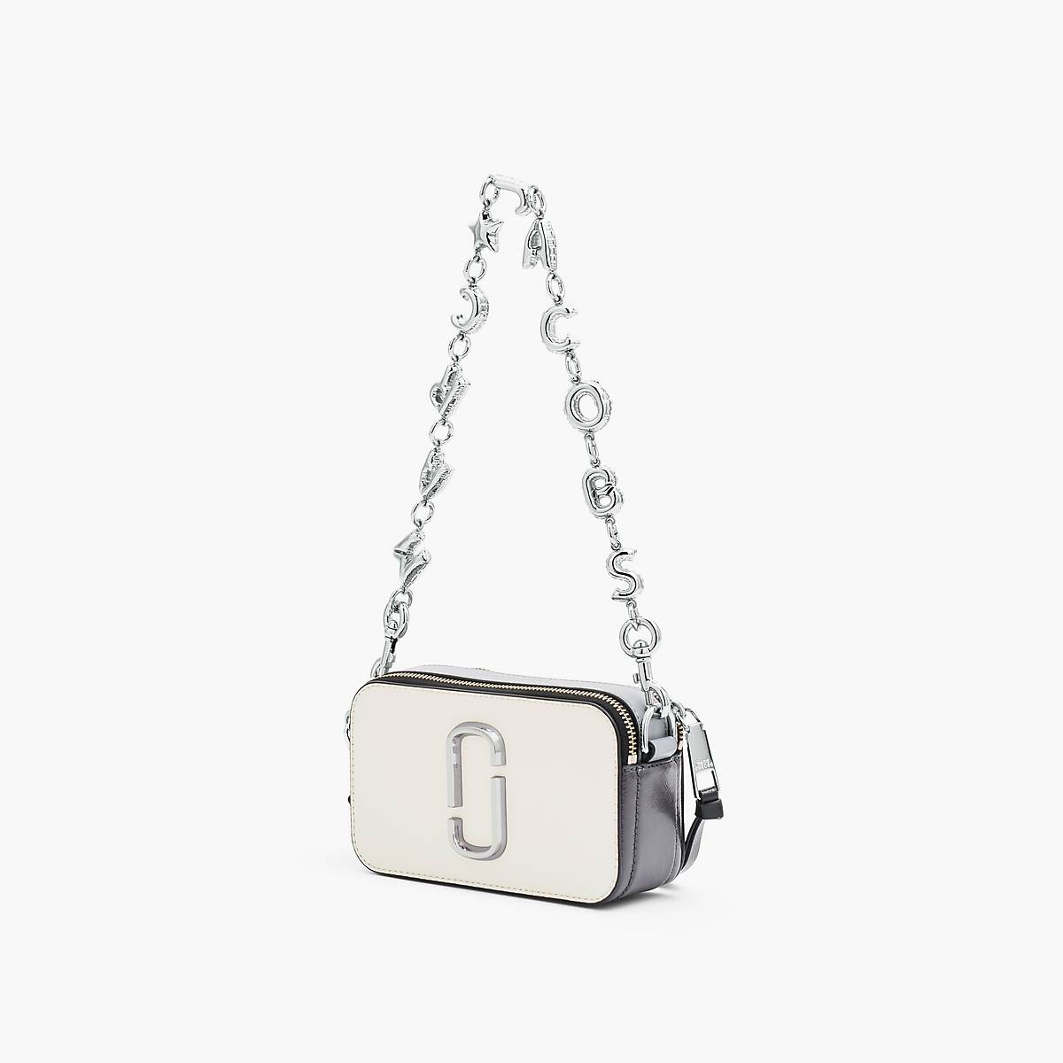 Marc Jacobs Bubble Chain Shoulder Strap Väskrem Dam Silver | FMP-987631