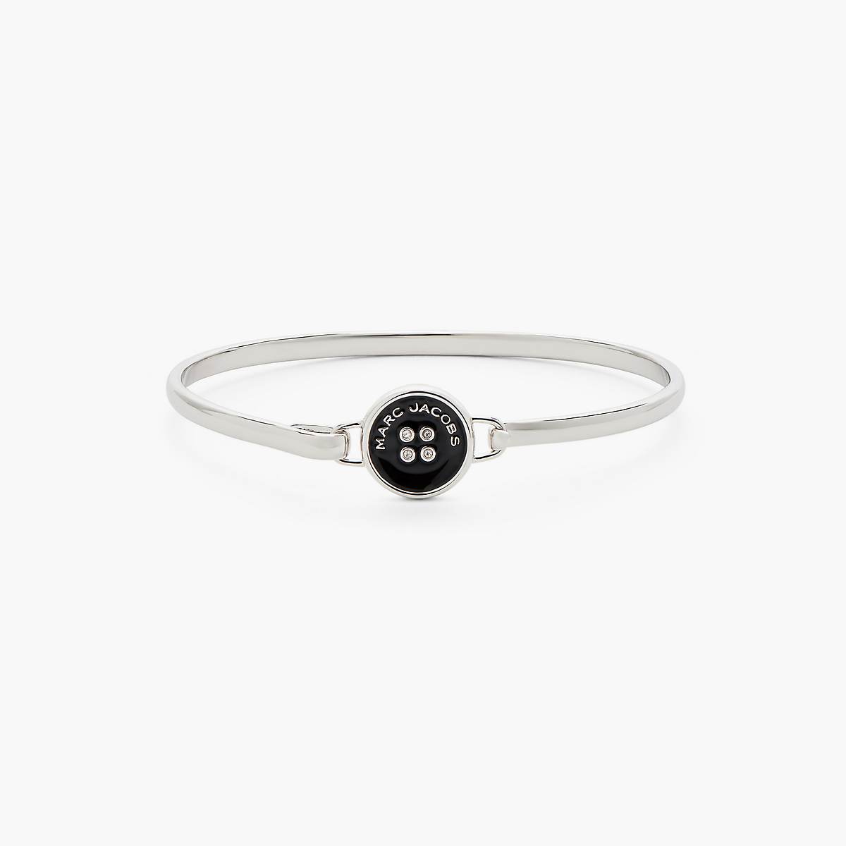 Marc Jacobs Button Hinge Armband Dam Silver Svarta | IMU-027893