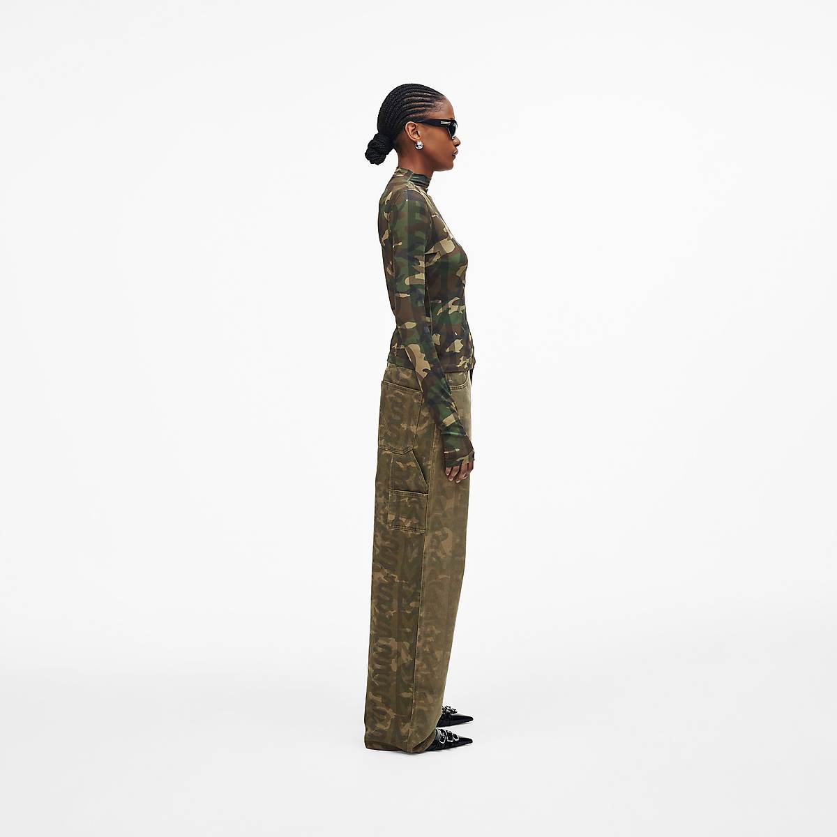 Marc Jacobs Camo Sheer Long Sleeve T-Shirt Dam Camo Olika Färger | HJI-345709