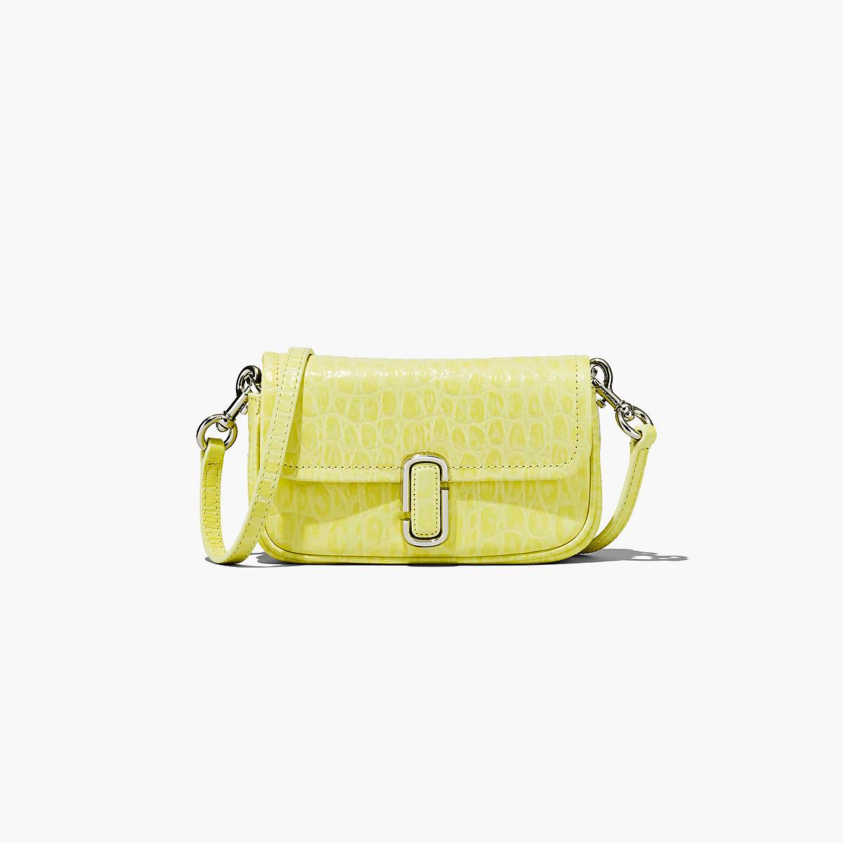 Marc Jacobs Croc-Embossed J Marc Mini Axelväska Dam Gula | OPE-410769