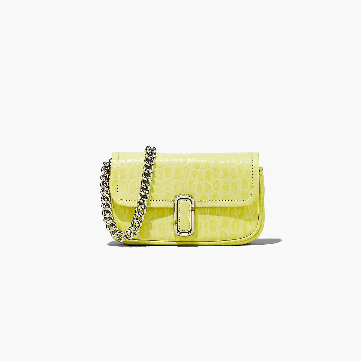 Marc Jacobs Croc-Embossed J Marc Mini Axelväska Dam Gula | OPE-410769