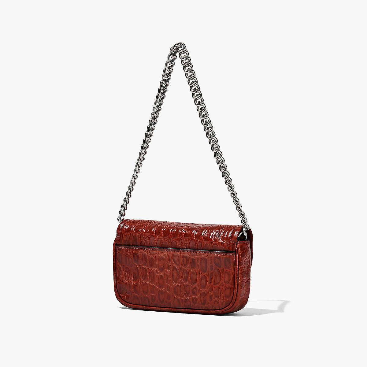 Marc Jacobs Croc-Embossed J Marc Mini Axelväska Dam Bruna | HUE-247638