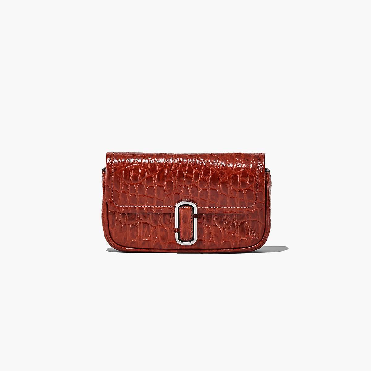 Marc Jacobs Croc-Embossed J Marc Mini Axelväska Dam Bruna | HUE-247638