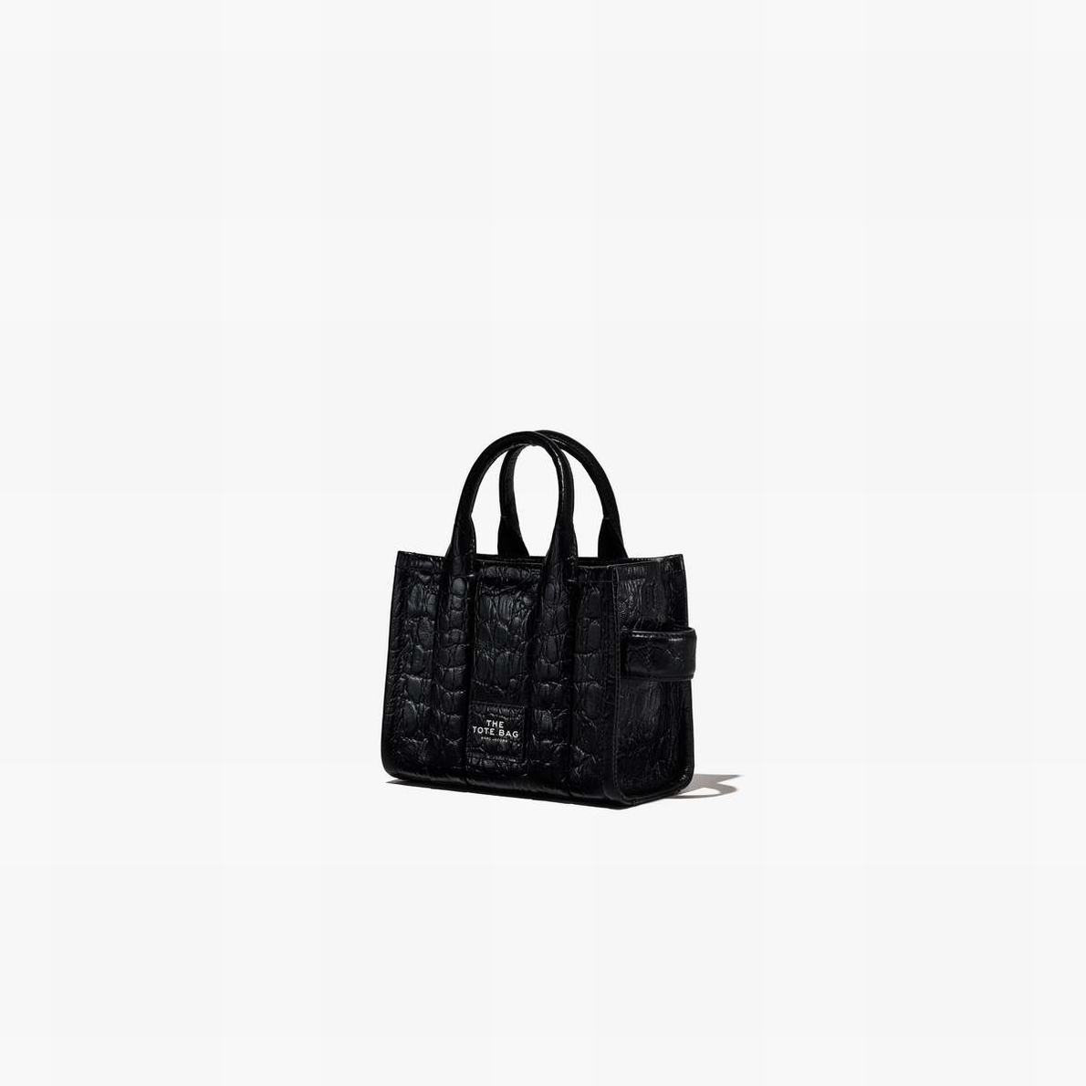 Marc Jacobs Croc-Embossed Micro Toteväska Dam Svarta | OFC-520397