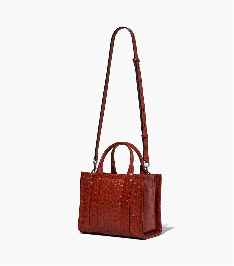 Marc Jacobs Croc-Embossed Mini Toteväska Dam Bruna | LUP-587429