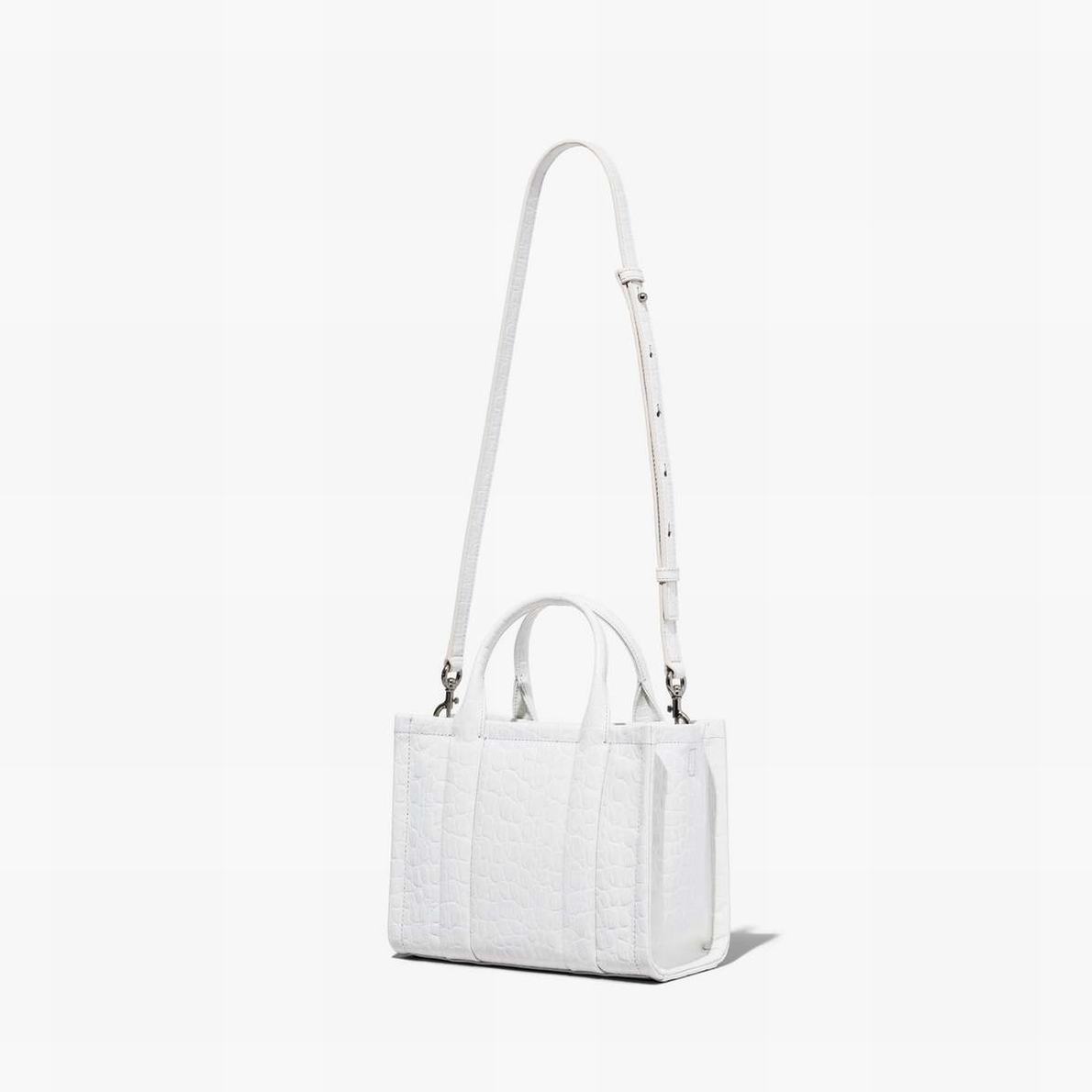 Marc Jacobs Croc-Embossed Mini Toteväska Dam Vita | UGN-518962