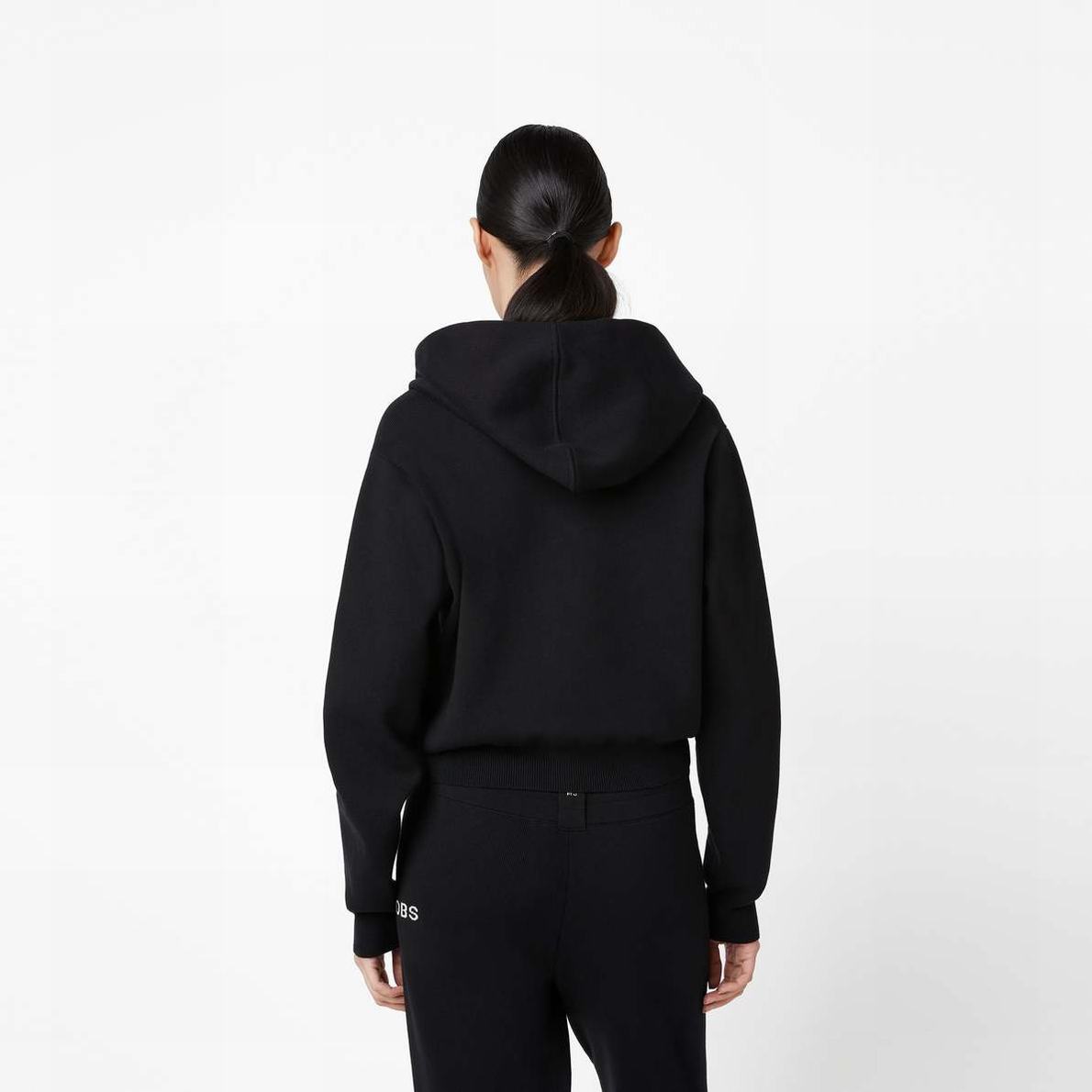 Marc Jacobs Cropped Zip Hoodie Dam Svarta | VOF-584702