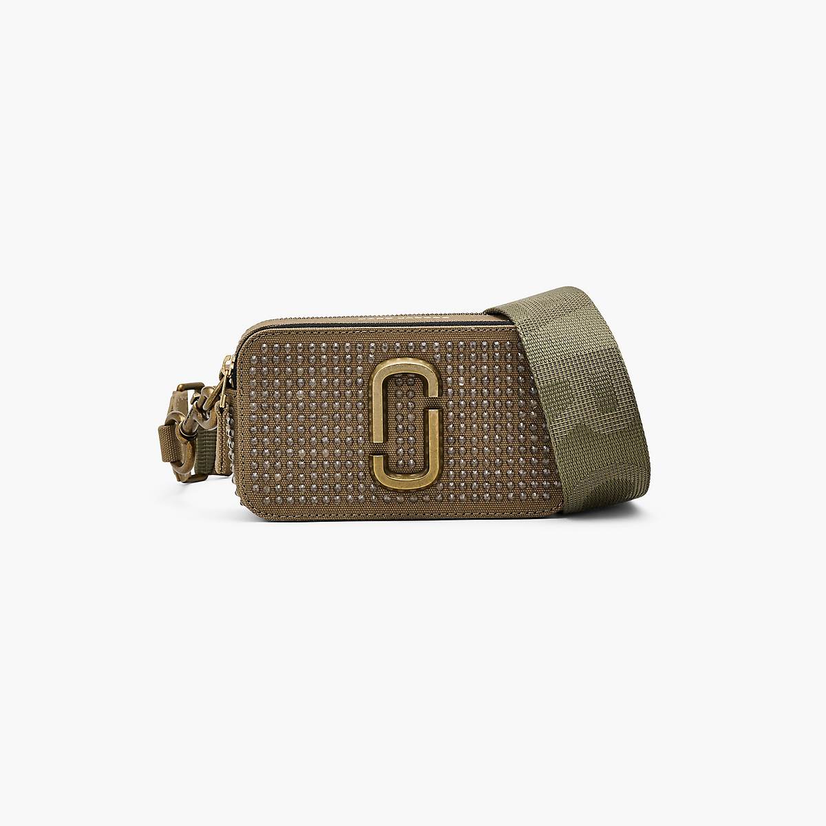 Marc Jacobs Crystal Canvas Snapshot Väska Dam Gröna | VYO-375649