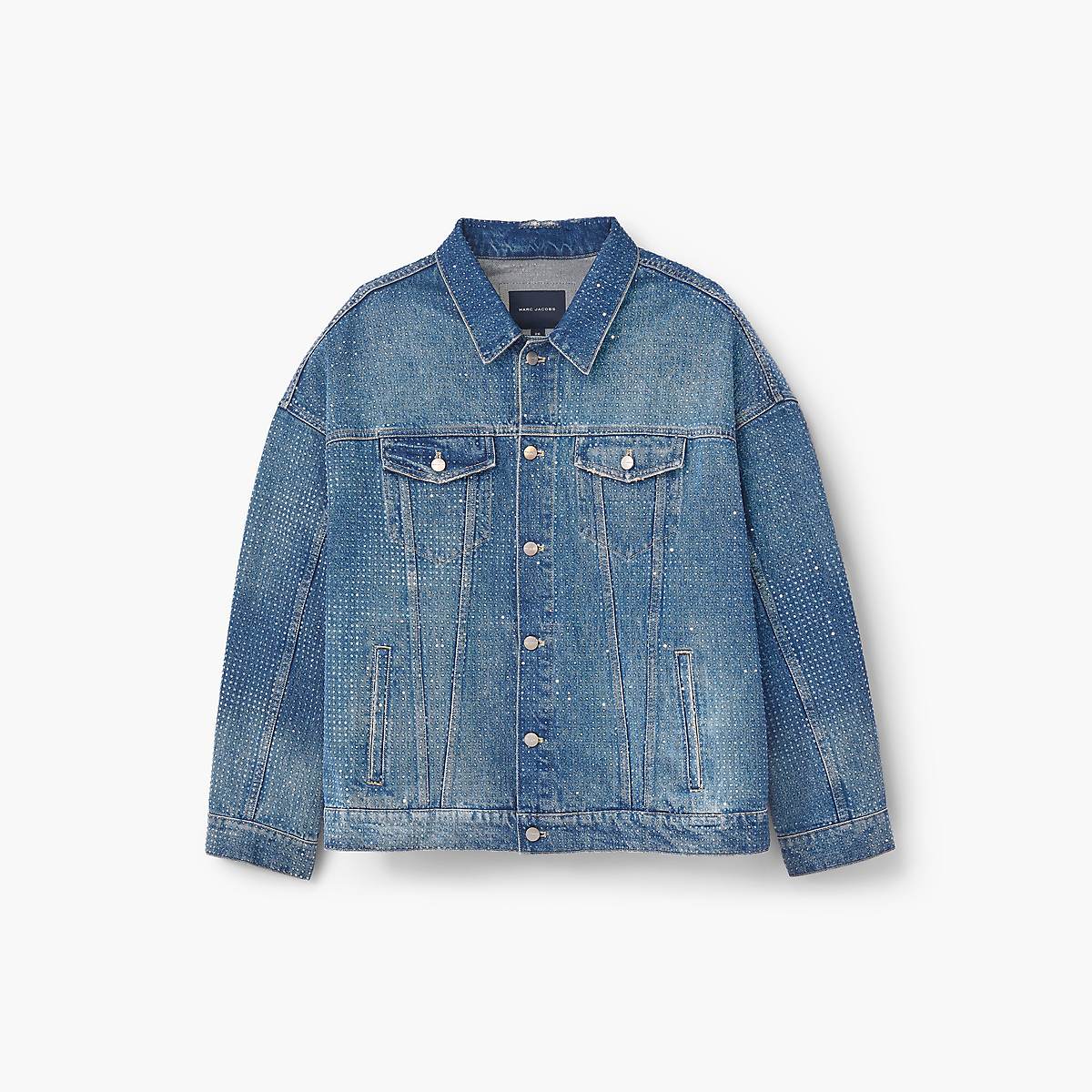 Marc Jacobs Crystal Denim Oversized Trucker Jackor Dam Ljusblå | XFB-398142