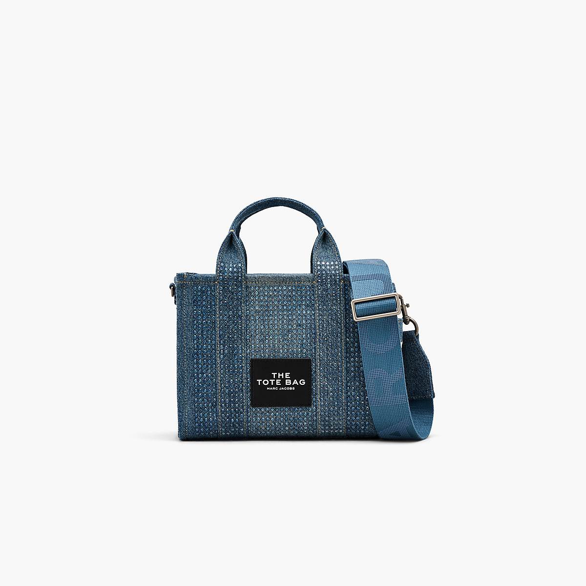 Marc Jacobs Crystal Denim Small Toteväska Dam Ljusblå | EXF-208134