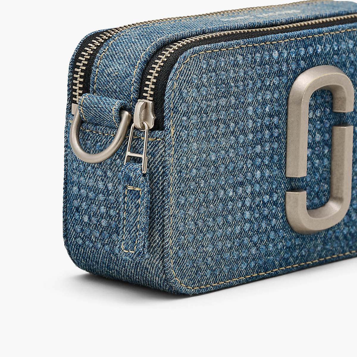 Marc Jacobs Crystal Denim Snapshot Väska Dam Ljusblå | ODK-084726