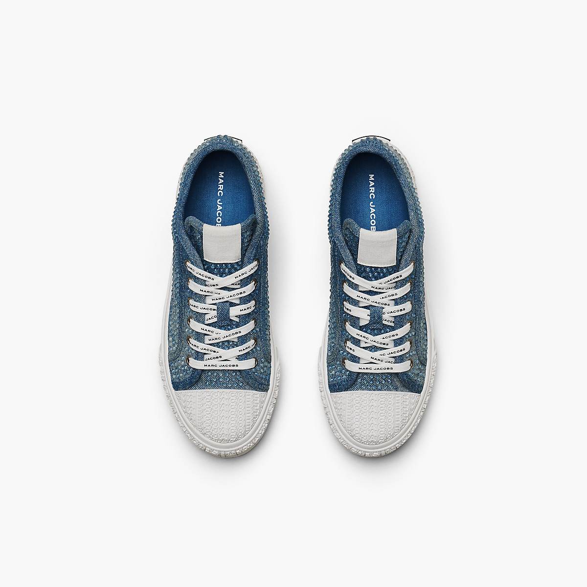 Marc Jacobs Crystal Denim Sneakers Dam Ljusblå | SMG-942685