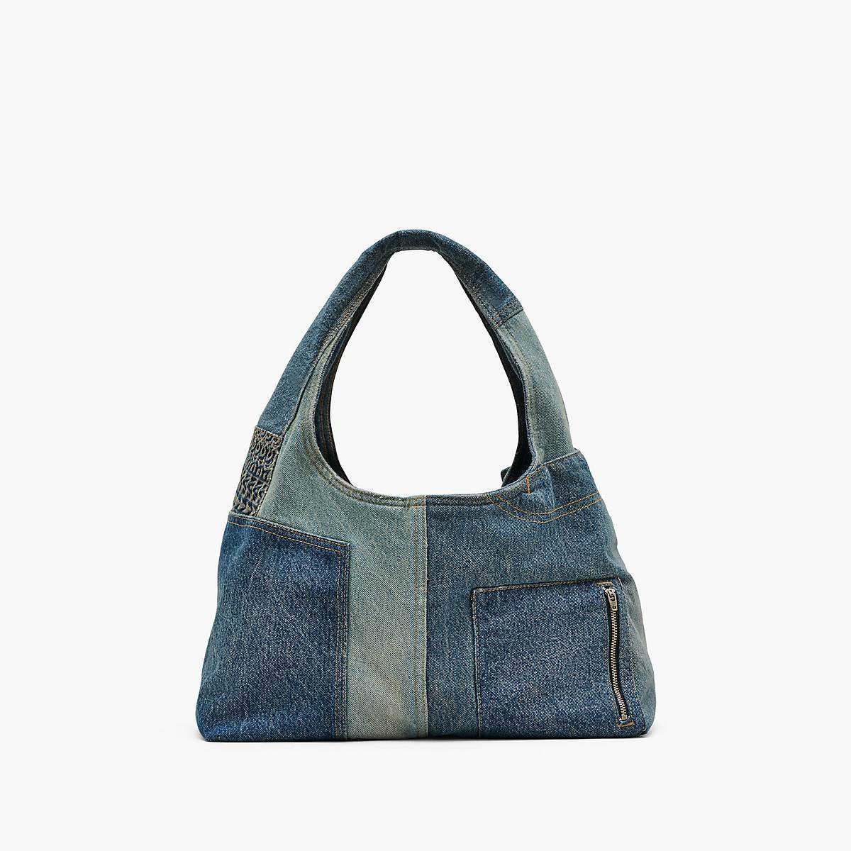 Marc Jacobs Deconstructed Denim Sack Axelväska Dam Indigo Olika Färger | RWZ-306297