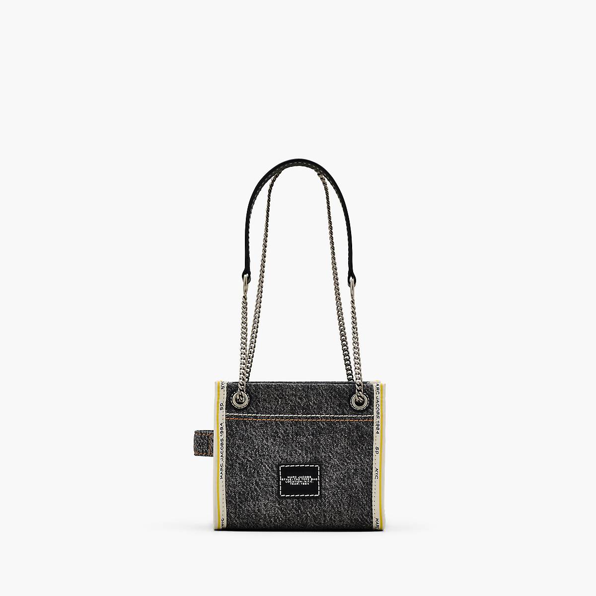 Marc Jacobs Denim Chain Crossbody Toteväska Dam Svarta Tvätt | OAL-016928