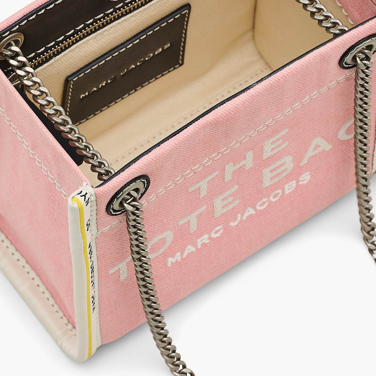 Marc Jacobs Denim Chain Crossbody Toteväska Dam Rosa | IBO-138246