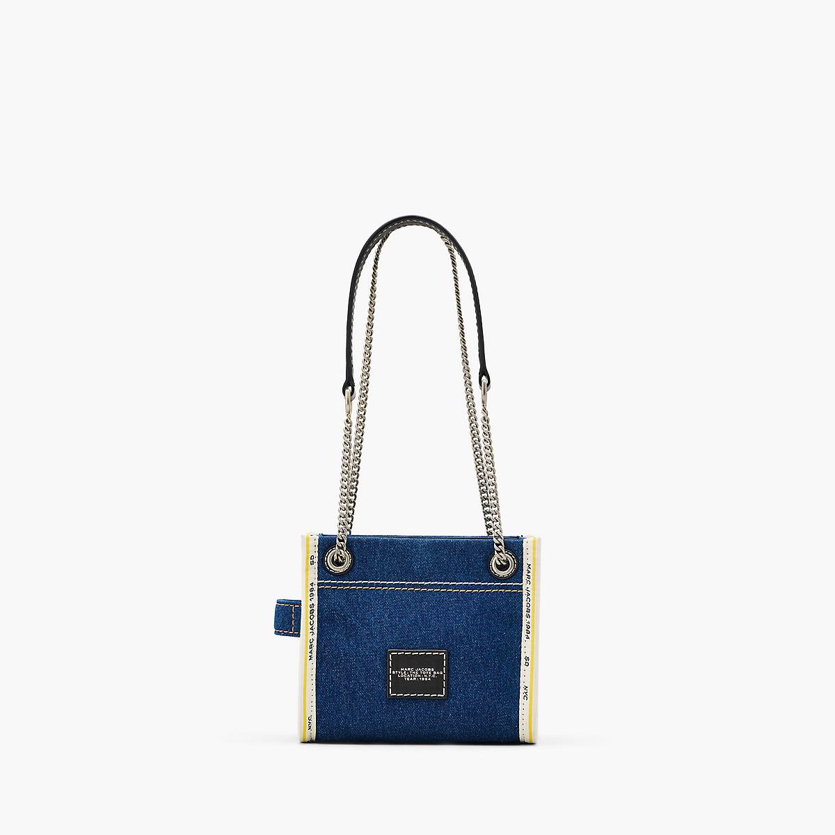 Marc Jacobs Denim Chain Crossbody Toteväska Dam Mörktvätt | LTY-251748