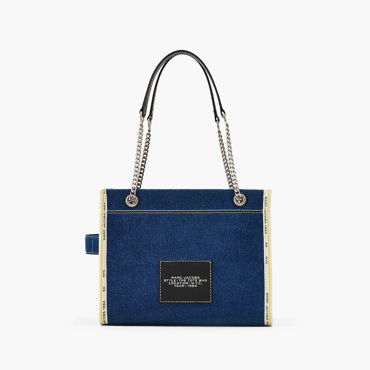 Marc Jacobs Denim Chain Medium Toteväska Dam Mörktvätt | GFI-895376